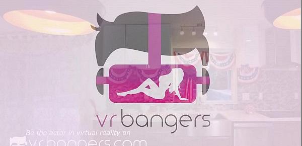  VR BANGERS Tight hairy pussy brunette is hungry for sausage